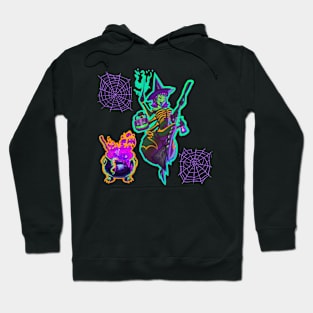 Halloween Zombie Spider Witch Pattern Hoodie